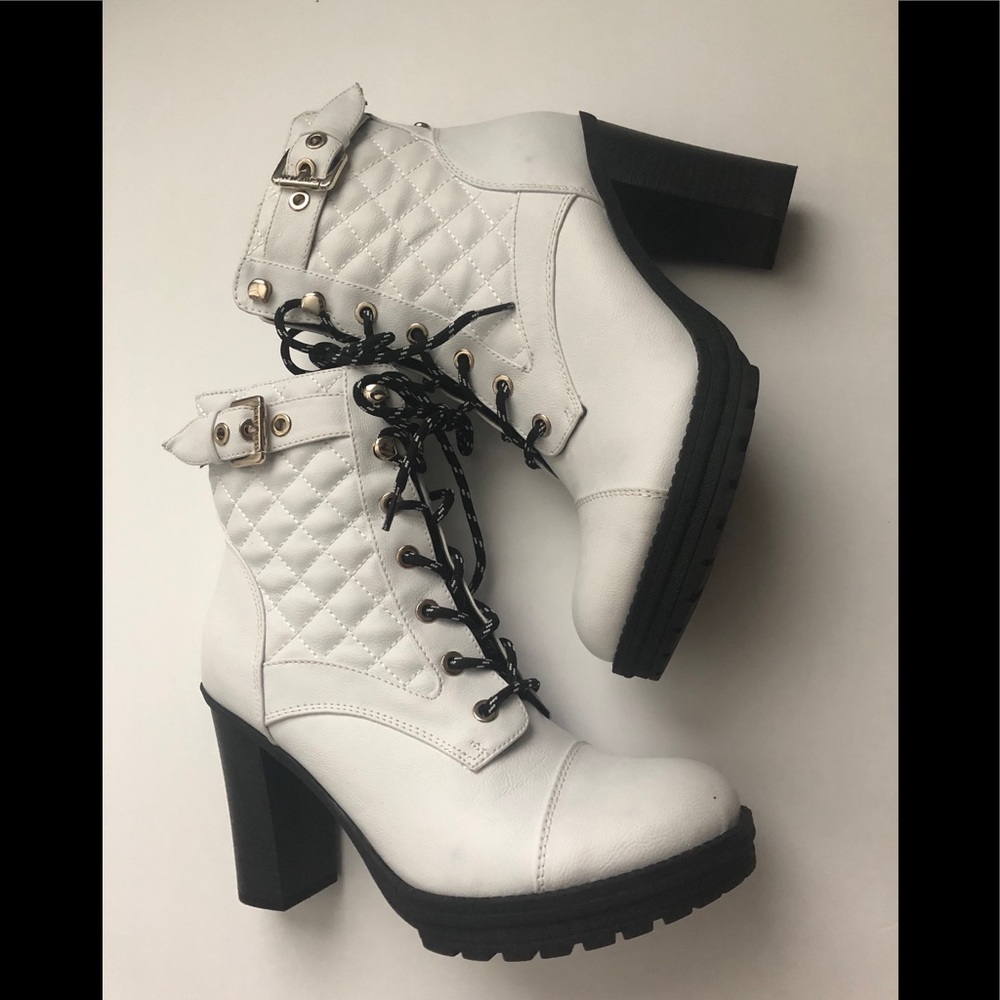Guess white quilted boots - 8